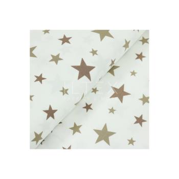 Baumwolljersey Sterne klein/groß Beige auf Creme
